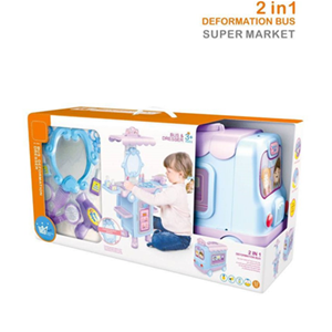 اسباب بازی ست میز آرایشی اتوبوسی Bus dressing table toy set 2in1_اسباب بازی لوازم خانگی